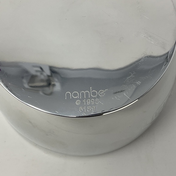 Nambe 6189 Silver Tone Spiral Metal Wine Bottle Coaster - Picture 6 of 7